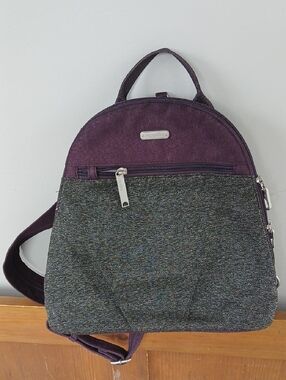 Purple & Gray Textured Mini Backpack Baggallini